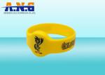 Silicone RFID Wristbands / RFID Chip Bracelet With OEM Printing , Free Sample