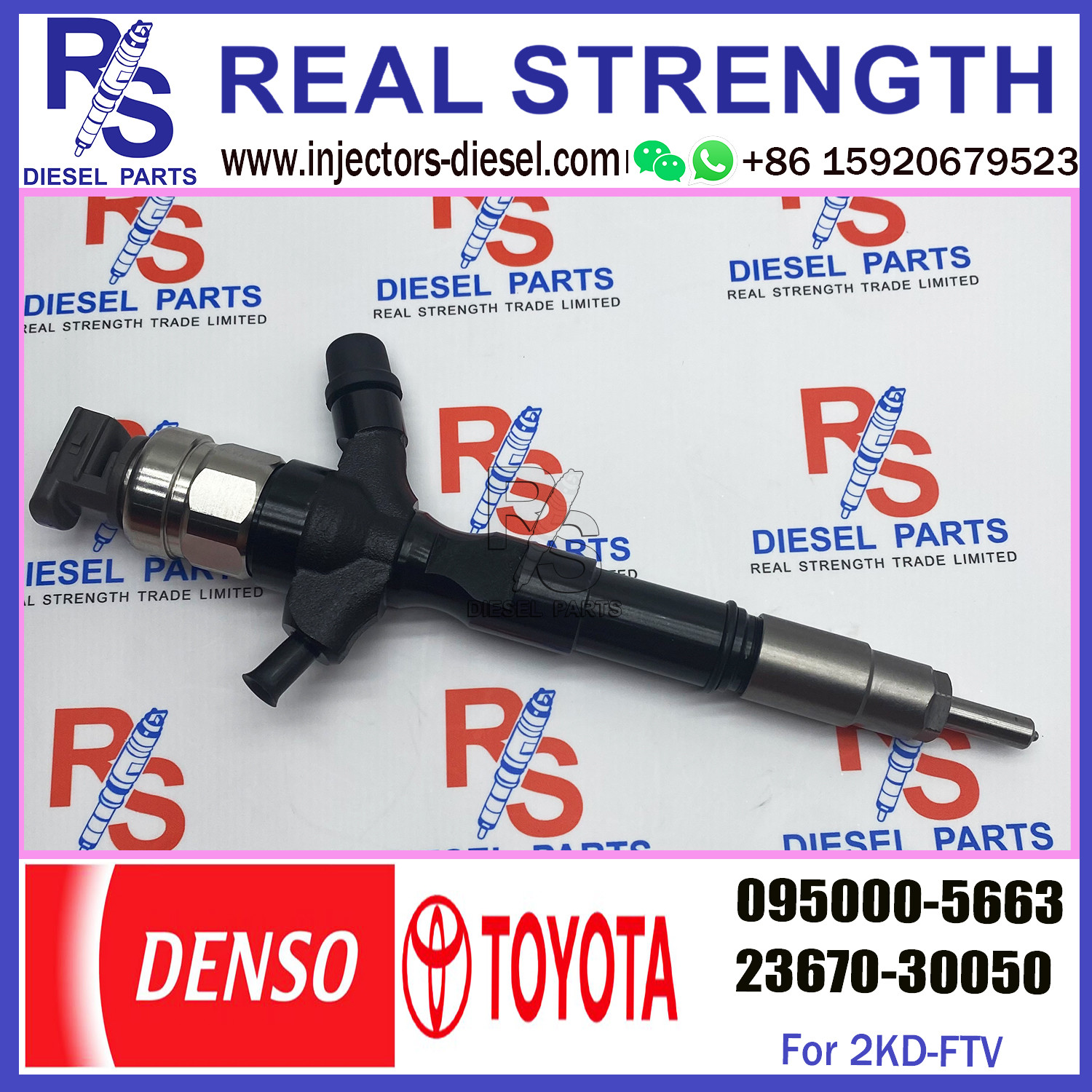 Diesel Common Rail Fuel Injector 095000-5520 095000-5663 For TO-YOTA HILUX 2KD-FTV 23670-0L010