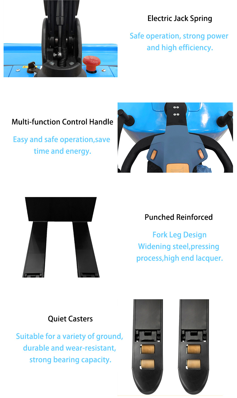 China Manufacturer Aida Factory 2 Ton Lithium Battery Electric Mini Electric Pallet Truck for Material Handling/Warehouse/Forklift