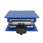 100*100mm Blue Manual Lab Jack Z Axis Translation Stage 110mm Trip