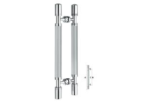 China Hollow Solid Glass Interior Door Handles ,Decorative Door Pull Handles Anti - Rust factory
