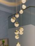 Duplex Loft Apartment Chandelier With Nordic Simple Ball Design And High Living