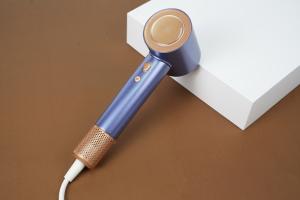 China Mini High Speed Hair Dryer 1400W Unfolding Deep Sea Blue + Retro Copper factory