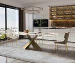 Bright Rock Board Small Apartment Dining Table Chair Sets Nordic Modern Light