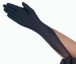 Medium - Size Long Cuff Latex Examination Gloves Powder Free Smooth Surface