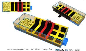 China 97M2 China Professional Manufacturer Indoor Trampoline/Customized Kids Indoor Jumping Bed factory