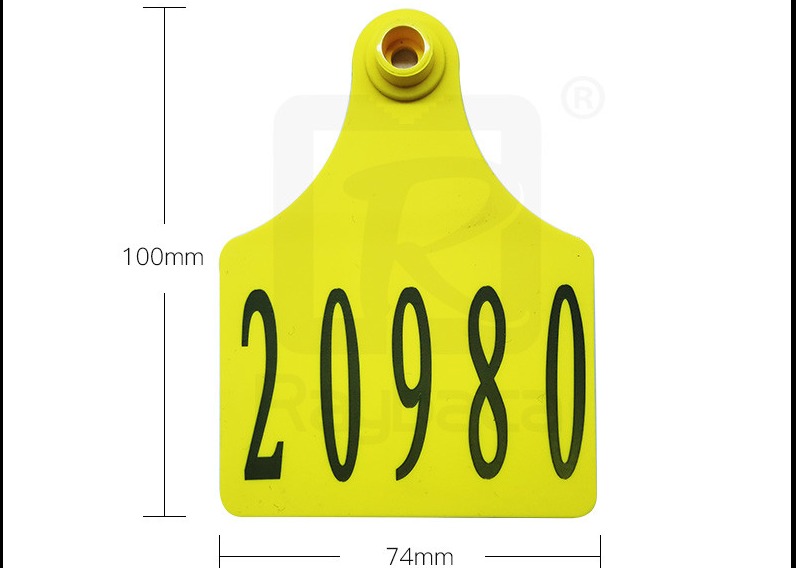 Two Parts Female Male Cattle Ear Tags Laser Anti Animal Bite Structure