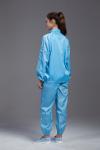 ESD anti static Protective Coverall Suit with condutive fiber blue color