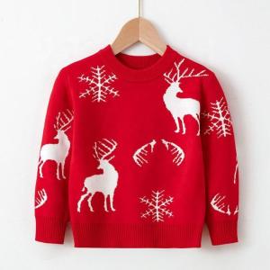 China Kids Sweater Winter Autumn Girls Boys Clothing Baby Knitwear Pullover Kids Print Warm Christmas Sweaters factory