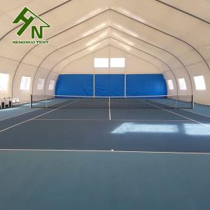 China TFS Style Aluminum Frame PVC Opaque Fabric Curved Canopy Tennis Court Tent factory
