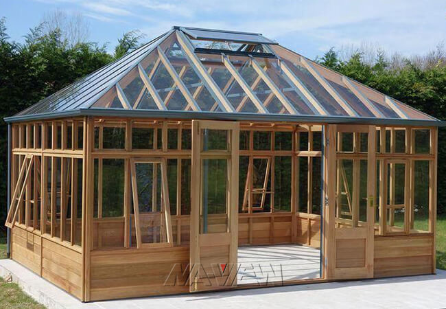 Prefabricated Garden Greenhouse Aluminium Garage Basement Greenhouse