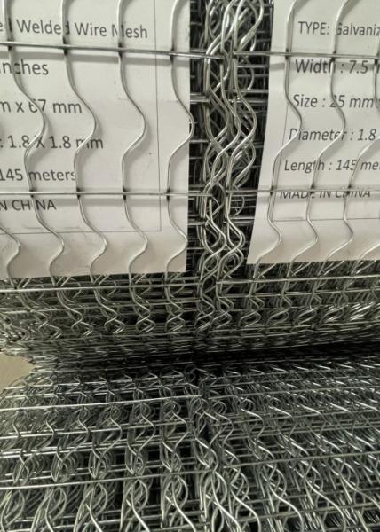 10 Lines 145 Meter Length Galvanized Pipe Coating Reinforced Welded Mesh For