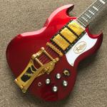 Custom SG Electric Guitar with Metal Red Color