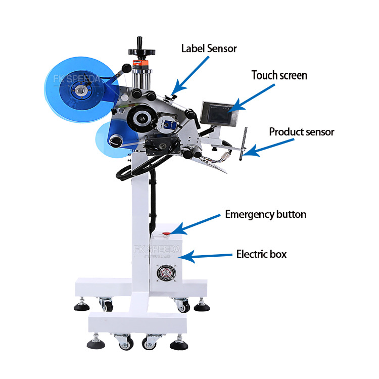 220V/Hz FK835 High Speed Automatic Flat Surface Cardboard Box Corner Labeling Machine