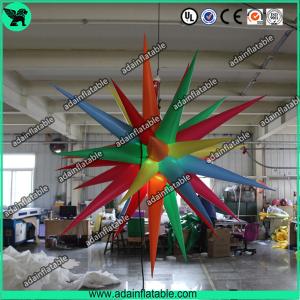 China Colorful Inflatable Rainbow Star For Wedding Hanging Decoration factory