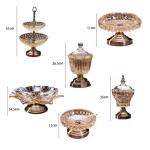 Luxury Decorative Handmade Bronze Glass Fruit Bowl
