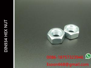 China M3-0.5 DIN 934 standard Hex Nut Plain Finish Steel Class 8 (HEXAGON FULL NUT) factory