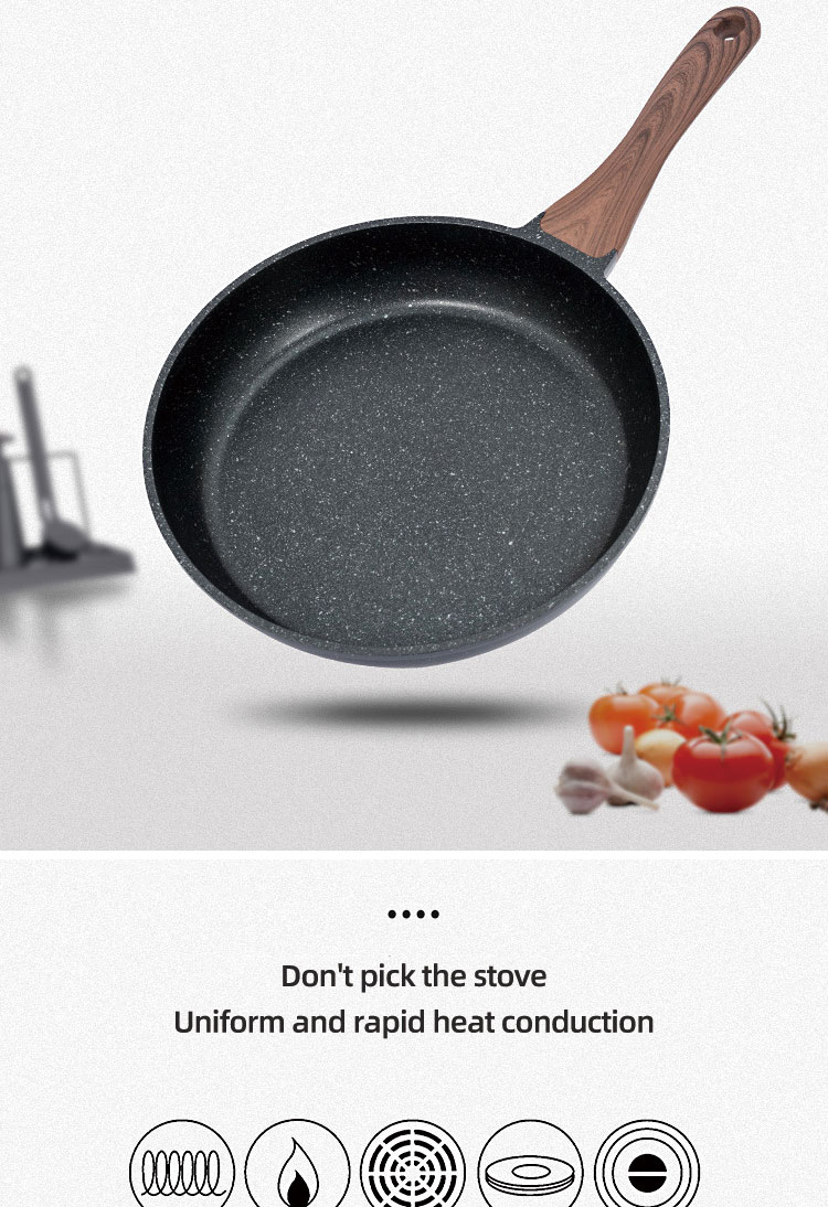 Hot Sale Cookware Marble Coating Fry Pan Die-cast Aluminum 28cm Non Stick Frying Pan Ollas Fry Pan