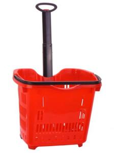 China Multi - Funtional Plastic Shopping Basket With Wheels factory