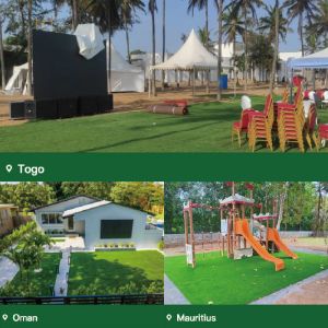Durable Synthetic Turf Grass for Commercial Playgrounds Weatherproof Cesped