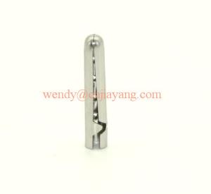 China jiayang silver plating 25mm 4 dots metal aglet end caps tips factory