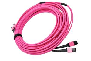 China 12 Core MM OM4 Fiber Cable Male Female 5M Single 4.0mm 5.0mm 3.0mm Polarity B factory