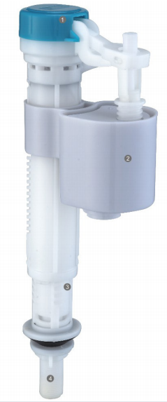 Plastic Threaded Tank Fittings For Dual Flush Cistern Bottom Entry Toilet Fill Valve