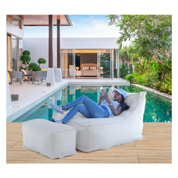 Indoor Outdoor Waterproof Bean Bag Sofa with 3-5mm Bean Filling and 30x75x30cm