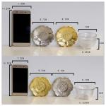 Lotus Base Hammer Pattern Transparent Glass Tea Cups Gold Silver Color