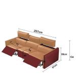 BN Space Capsule Italian Minimalist Leather Functional Sofa Combination Electric