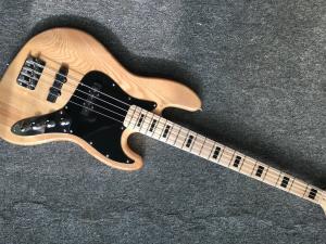 China Custom 4 strings fanned fret electric bass ash body maple neck 33-35' passive pick up factory