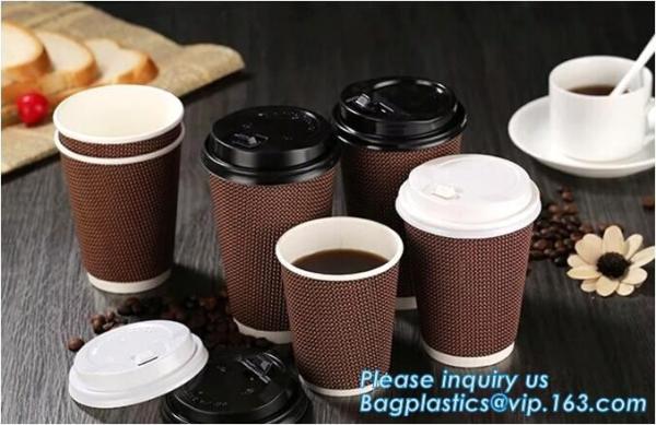 Customized Logo Printed 8oz Double Wall Paper Cup For Hot Drinks,Disposable_PE