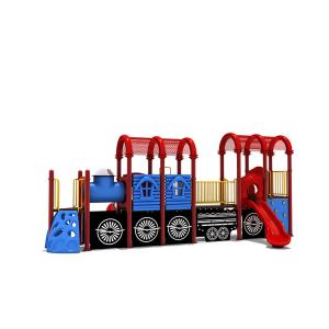 China Children Customized Playground Slides Plastic Outdoor Amusement Park factory