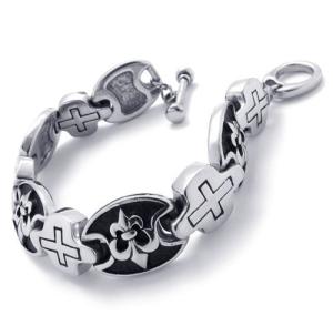China High Quality Tagor Stainless Steel Jewelry Fashion Men's Casting Bracelet PXB054 factory