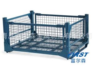 China Powder Coating 2000KGS Capacity 0.6mm Wire Collapsible Metal Cage factory