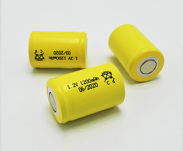 1200mAh Nickel Cadmium Battery Cell 1.2 V For Emergency Lighting