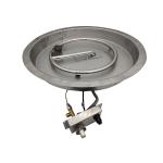 Round 20lb Fire Pit Pan Insert 65000 BTU Propane Pan Burner Kit