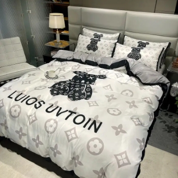 4-in-1 Brushed Cotton Queen-Size Bedding Set in Multi Color for Home and Hotel Luxury