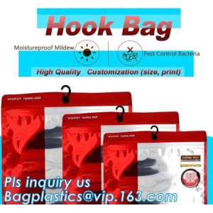 Stationery Set Transparent Plastic Bow Handle Hanger Zipper Lock Cosmetic Pvc Bag With Zip lockk,Hanger Plastic Hook Bag f