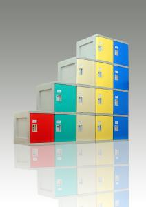 China ABS Plastic Gym Lockers Beautiful Appearance For Sports Ground With keyless lock factory