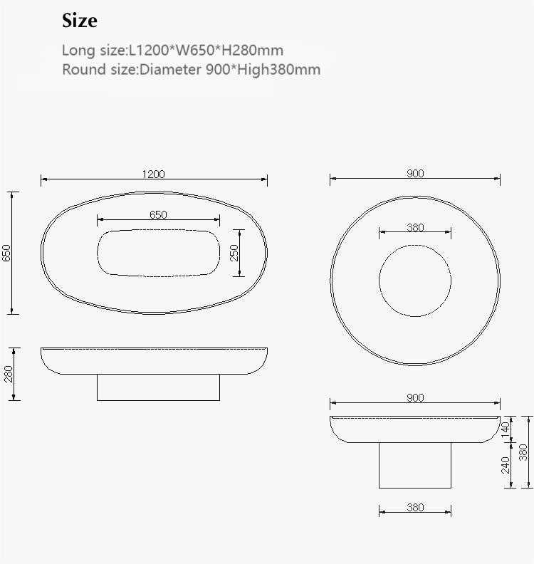 Black Fiberglass Oval Coffee Table Creative Premium Feeling Shaped High Durability