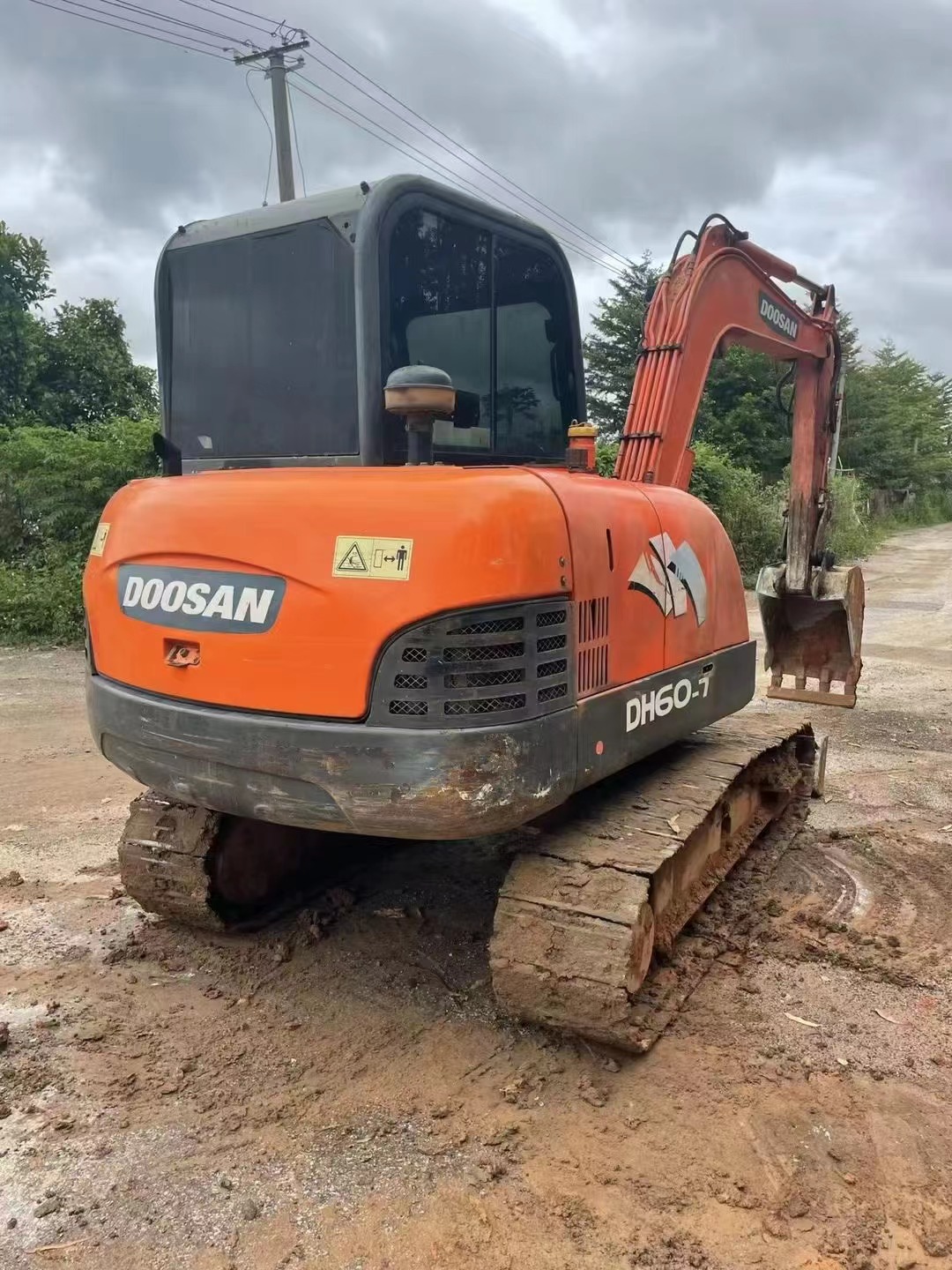5550KG Doosan Dh60-7 Excavator Crawler With 0.2m3 Bucket Capacity