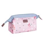 Hot Selling Multi-Function Pink Printed Korean Toiletry Wash Zipper Bag