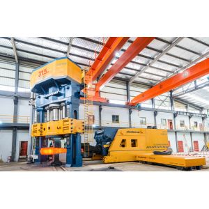 Two Column Push Down Fully Hydraulic Open Die Forging Press Electrical Control