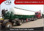 V / W Shape 80 Ton Bulk Cement Semi Trailer For Carrying Cement , Powder , Silos