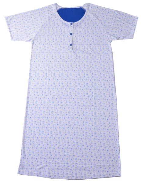 Round Neck Womens Button Front Nightgown , Simple Womens Long T Shirt Nightgown