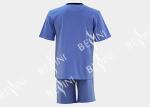 Mens Cotton Jersey Round Neck Tee Short Pants Pyjamas Set Summer Pyjamas