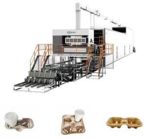 China Stable Coffee Cup Tray Machine Fast Rotary Paper Pulp Tray Making Machine factory