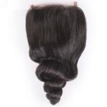 Malaysian Loose Wave Closure 4X4 Silk Soft Full Ends Cuticles Human Hair Closure