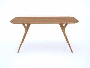 Handcrafted Nordic Wooden Dining Table With Solid Structure Sturdy Legs